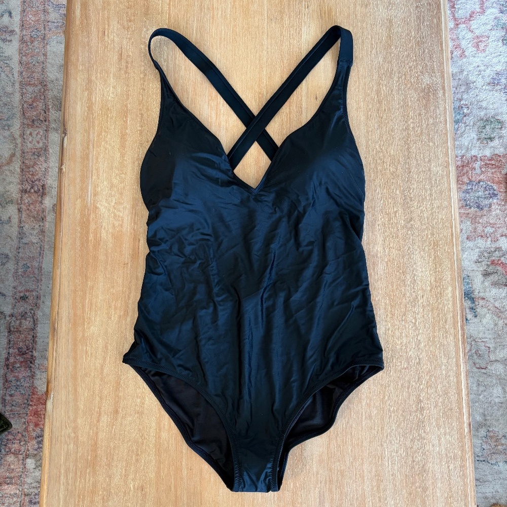 J. Crew High support cross back one piece NWT